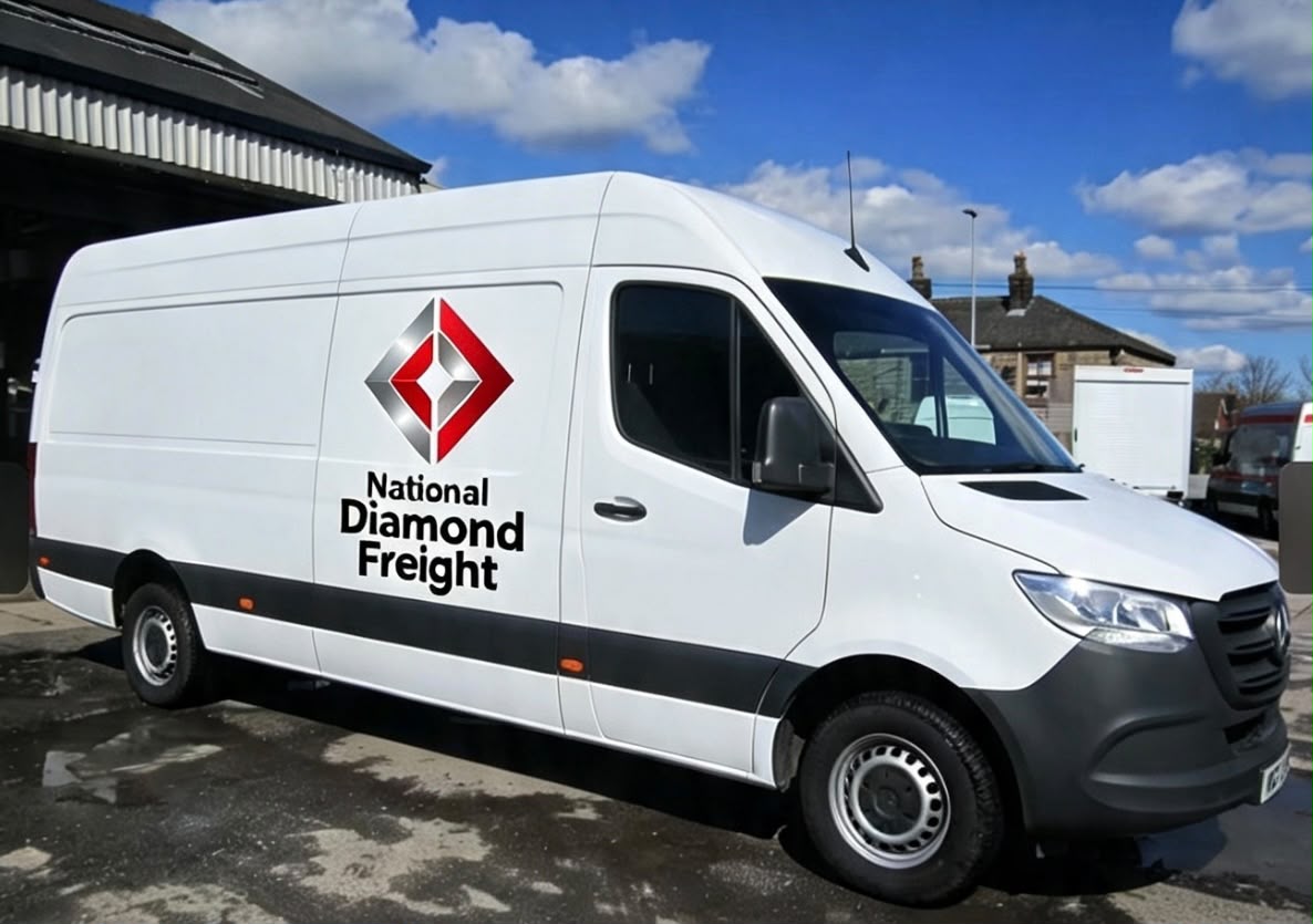 National Diamond Freight branded white panel van